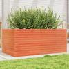 VidaXL Planter Wax Brown 110x60x45.5 Cm Solid Pine Wood, Outdoor Planter, Flower Box, Plant Box, 847285