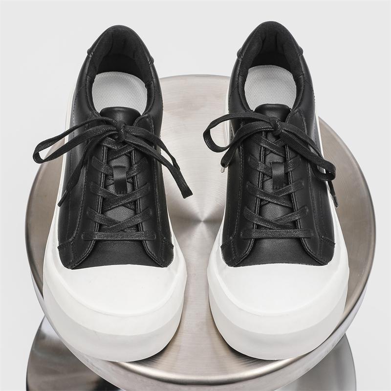 Модные мужские повседневные кожаные туфли на толстой подошве высокого качества, для улицы, с толстой подошвой, для вождения, вулканизированные, удобные оксфорды для ходьбы