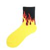 1 пара женских модных длинных носков для скейтборда в стиле хип-хоп, креативные забавные красочные носки с пламенным принтом, унисекс, уличные носки для пар, оптовая продажа