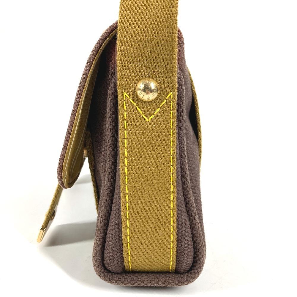 Louis Vuitton M40072 Antigua Sack Lava Pochette Flap Shoulder Bag Canvas Brown