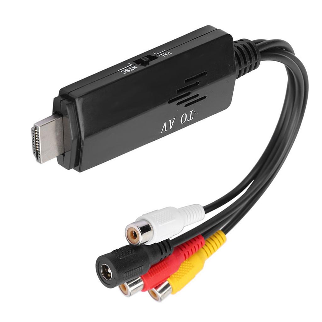 For HDMI To AV RCA 1080P HD Converter Adapter Cable Male To Female for TV VCR DVD