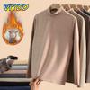 Men's Women's WInter Autumn Woollen Natural Silk Turtleneck Sweater Thermals Undershirts Blouse Tops T-Shirts For Men Korean Clothes
