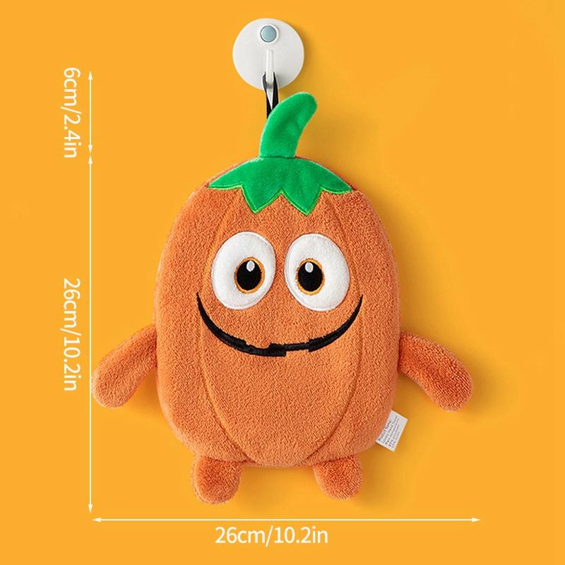 Halloween Decoration Hand Towel Thicken Coral Fleece Towel Hanging Handkerchief For Kitchen Bathroom Accessories