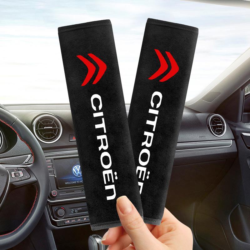 Car Interior Supplies Suede Fluff Seat Belt Cover Shoulder Neck Protection For Citroen C4 C3 C5 C1 C2 Berlingo C-Elysee GS2
