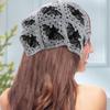 Повязка на голову во французском стиле, вязаная крючком, цветочная, на шнуровке, треугольная, на голову, в стиле Хэллоуина, вязаная бандана, аксессуар для волос