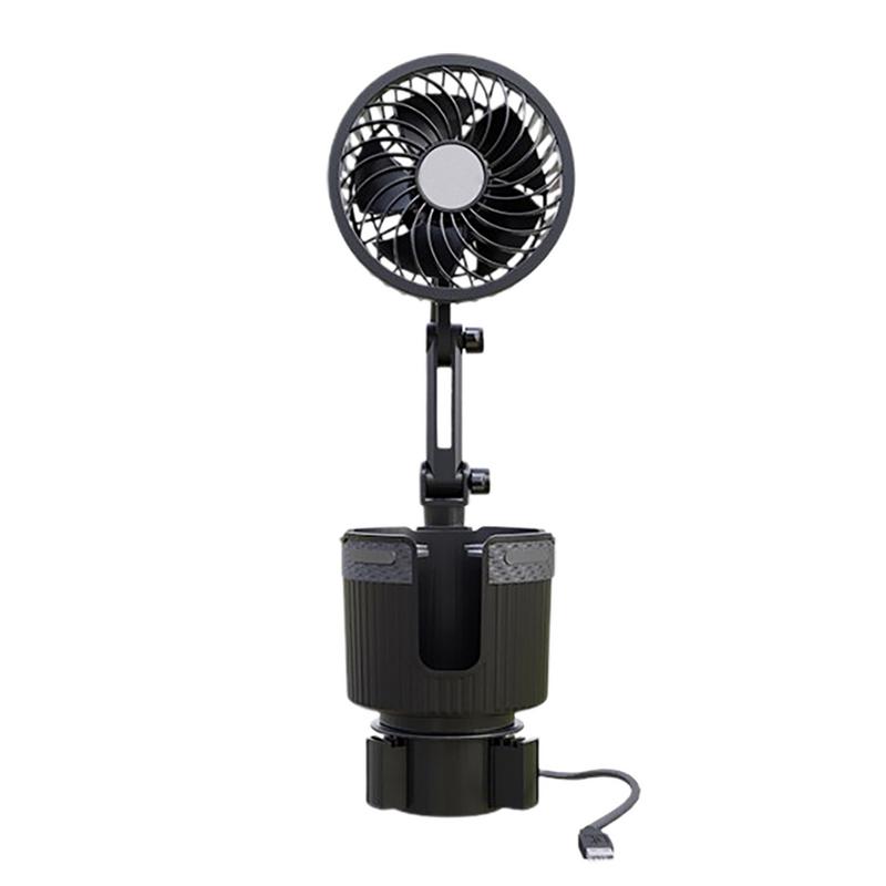 Автомобильный держатель для стакана, расширитель для автомобиля, регулируемый многофункциональный держатель для стакана с охлаждающим вентилятором, автоматический USB-вентилятор