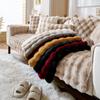 Winter Warm Super Soft Rabbit Plush Sofa Towel Thicken Bubble Velvet Non-slip Sectional Sofa Cover Non-slip L-shaped Couch Cover