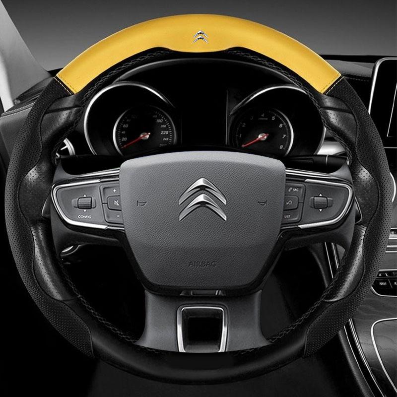 For Citroen C1 C2 C3 C4 C5 C6 VTS Xsara C-Crosser Berlingo Jumpy Anti slip breathable Car Steering Wheel Cover Auto Accessories ale256