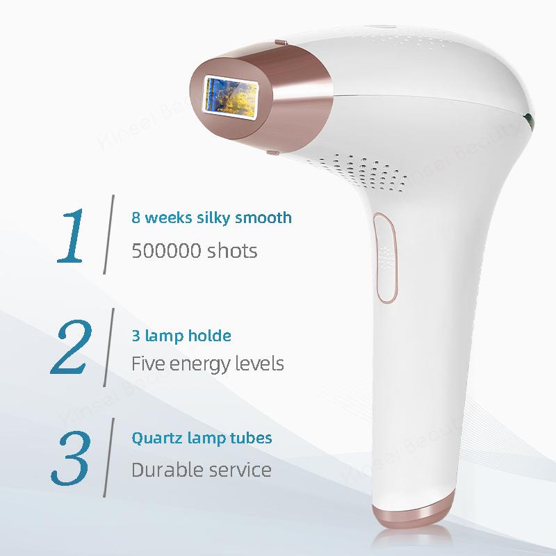 Лазерный эпилятор для удаления волос IPL Аппарат для удаления волос IPL Депиляция 500000 вспышек Устройство для удаления волос в домашних условиях