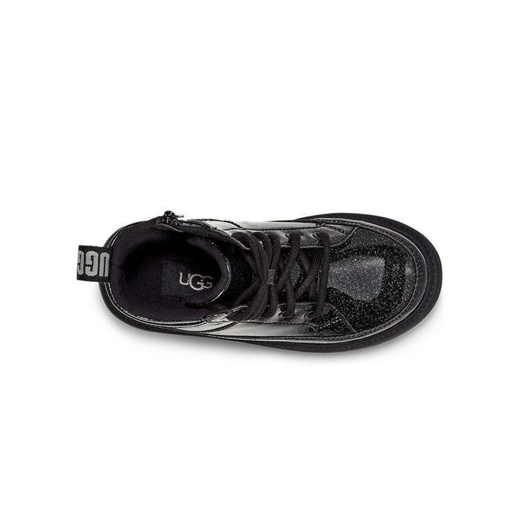 UGG Robley Глянцевый Велюр Молния Детские Снегоступы Черный Дети Возраст 3 7 Лет 1116377T-BLK