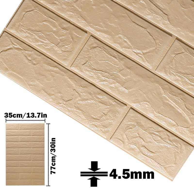 3d Foam Wall Sticker Panels Brick Waterproof Adhesive Wallpaper Living Room Bedroom Home House Bathroom Decor