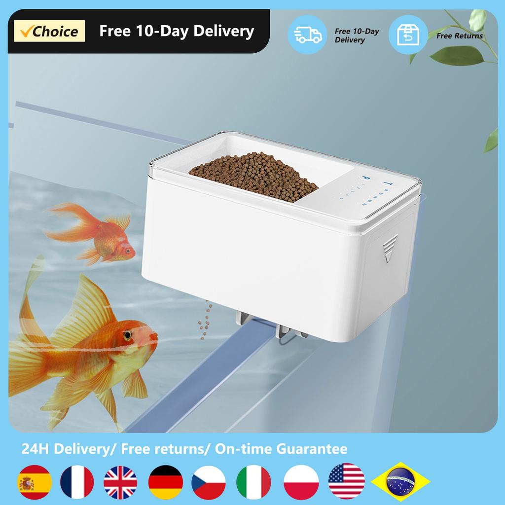 Автоматическая кормушка для рыб Умный цифровой диспенсер корма для рыб Таймер Кормушка для рыб 70 мл Работает от батареек для аквариумов