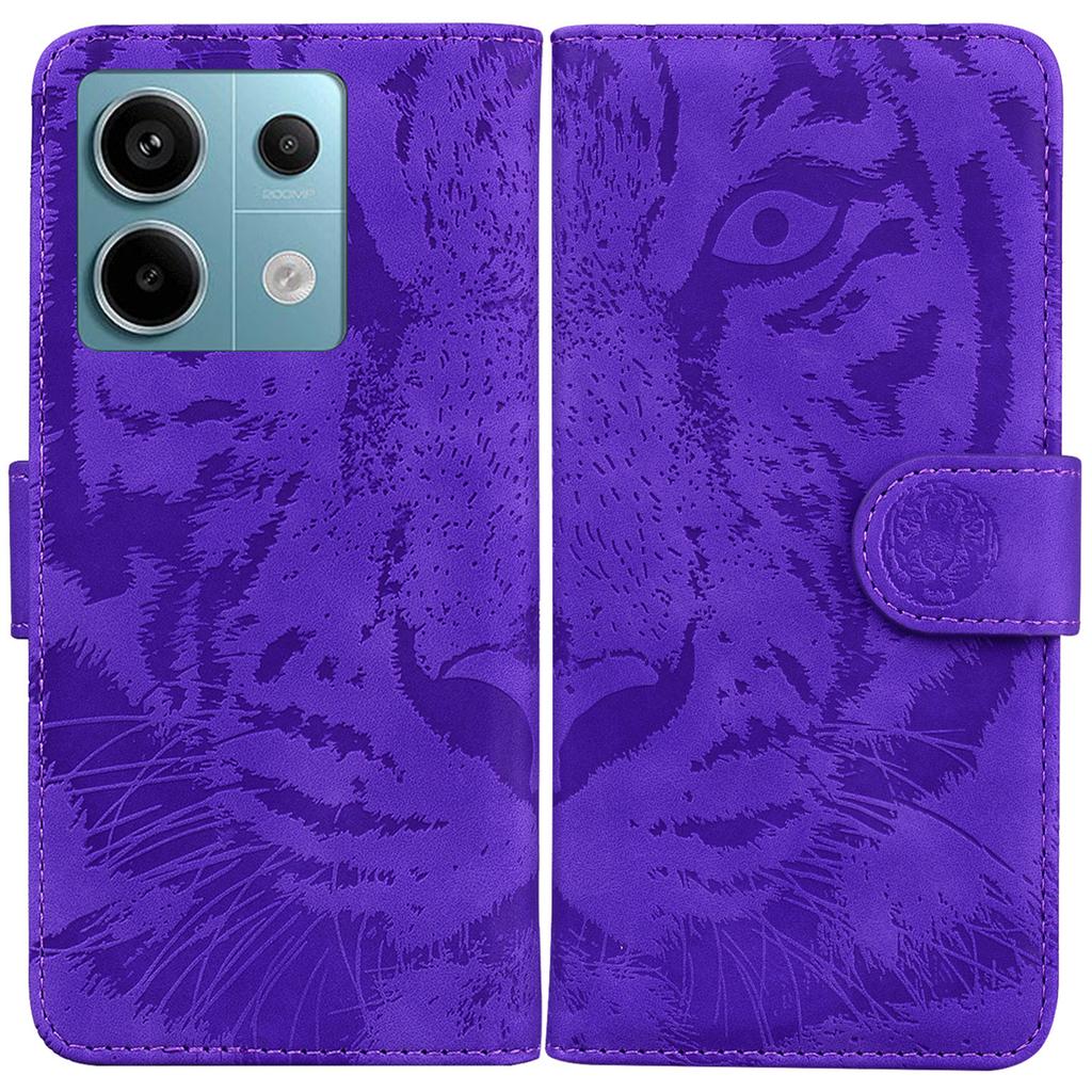 For Xiaomi Redmi Note 13 Pro 5G/Poco X6 5G Tiger Pattern Case PU Leather Stand Wallet Phone Cover