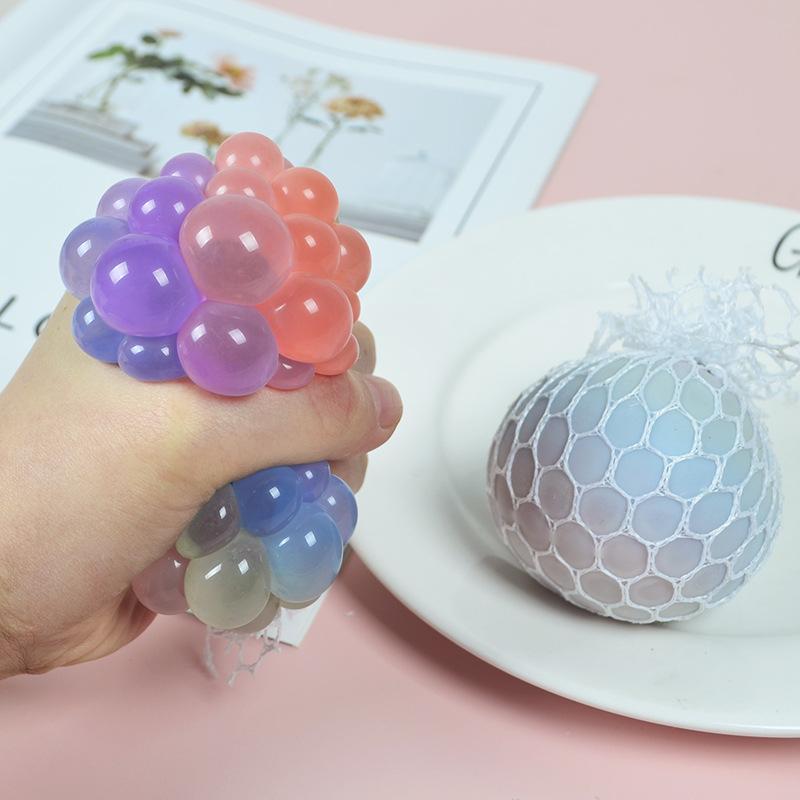 6.5Cm Colorful Pectin Pinch The Rainbow Bead Pressure Reducing Vent Ball Decompression Toy Tpr Pinch Le Grape Ball Adult Toys