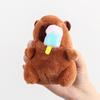 Creative Strawberry Watermelon Ice Cream Capybara Plush Toy Pendant Keychain For Kids Gift