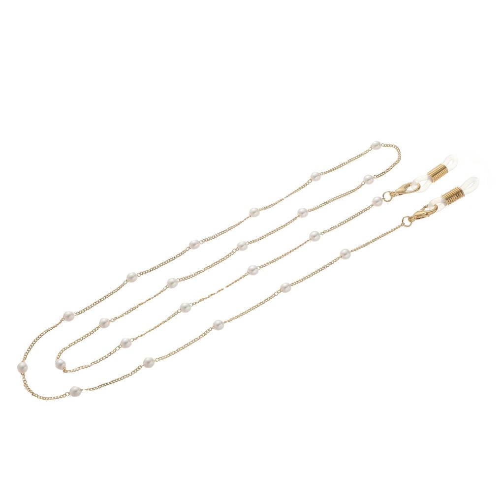 Тонкие искусственные жемчужины солнцезащитные очки цепочки ремешки шнурки золотистые бусины цепочка стиль сращивания цепочка очки подвеска держатель шнур шнурок