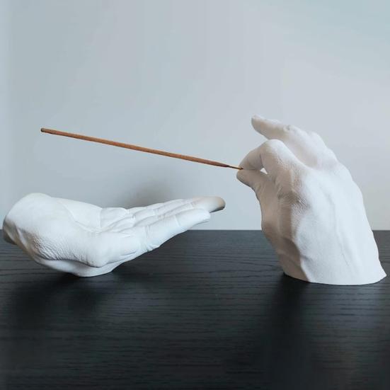 Hand Incense Stick Holder Ash Catcher Resin Gesture Incense Burner Home Office Meditation Yoga Relaxation Home Office Decoration Ornament