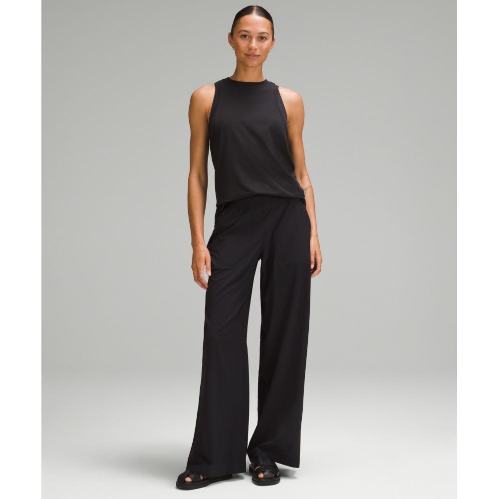 Lululemon Long Cotton Crewneck Tank Top Black