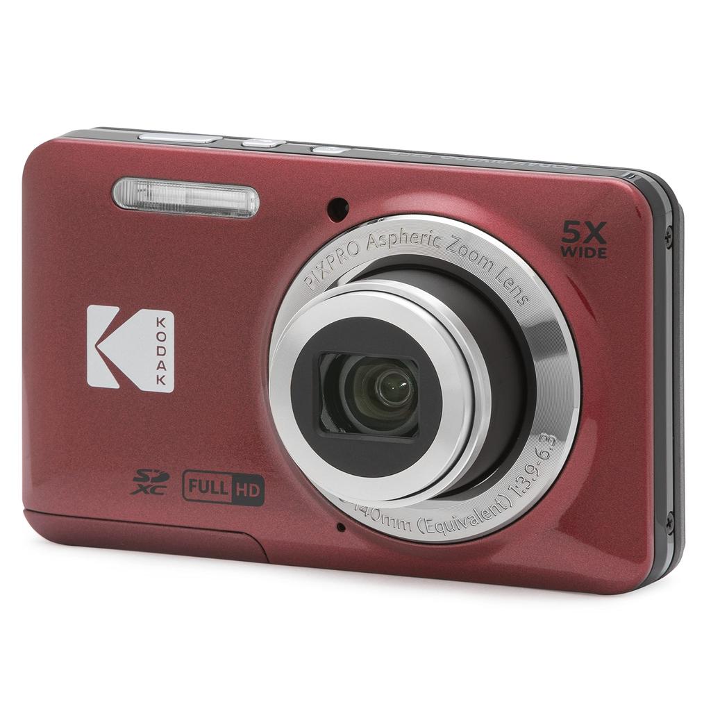 KODAK PIXPRO Easy To Use Zoom 16MP Digital Camera 5x Optical Zoom Wide Angle 28mm Inch LCD Screen FZ55-RD 2.7 (Red)
