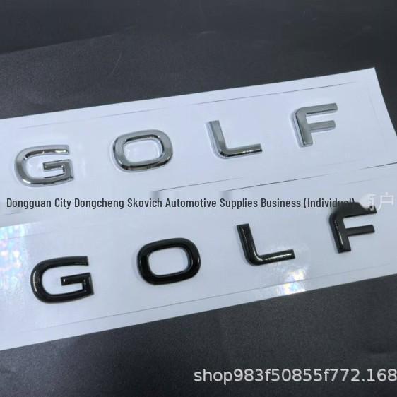 Черные наклейки с буквами на задний багажник Volkswagen Golf 8-го поколения - Модифицированный логотип автомобиля