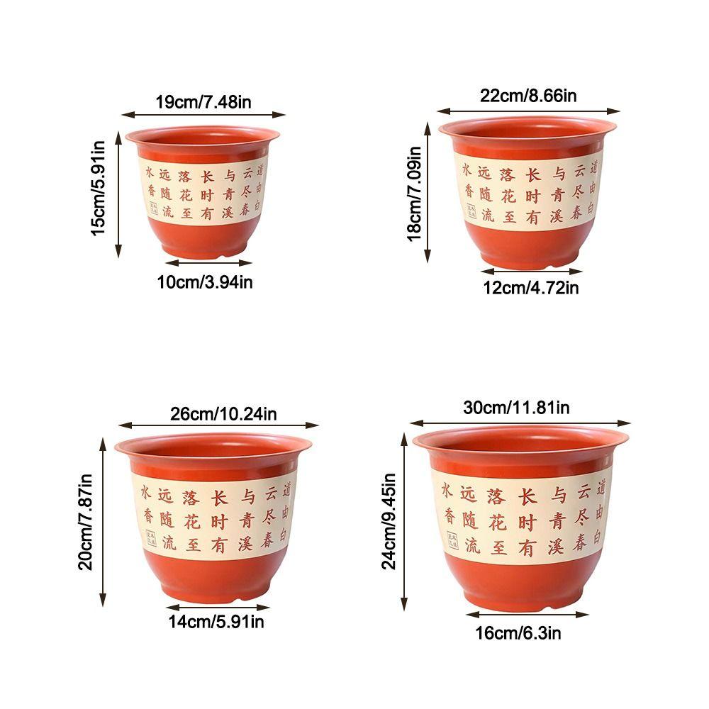 Durable Thickened Flower Pot Large-diameter Imitation Purple Sand Printing Bonsai Flower Pot Fruit Tree Planting Pot