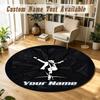 Round Rug Custom NameMichael Jackson Pattern Non Slip Carpet Home Floor Decor