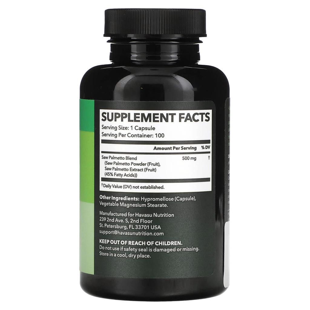 Havasu Nutrition Saw Palmetto, Extra Strength, 100 капсул