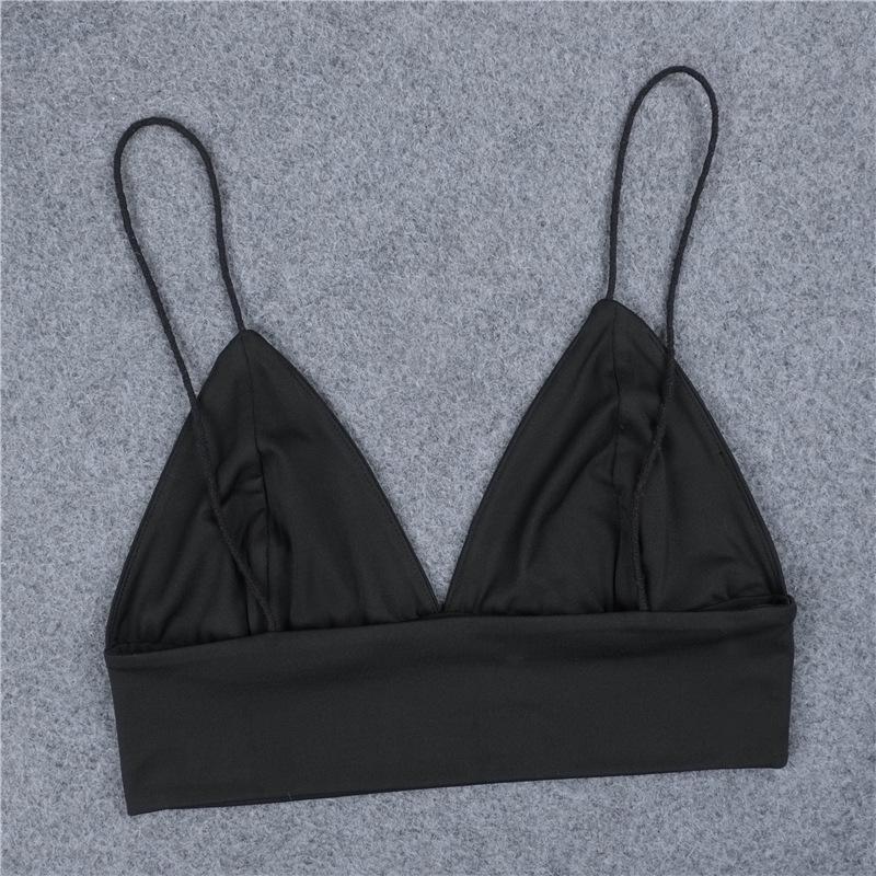 Новое поступление, европейский модный бюстгальтер, женский укороченный топ, модный тонкий сексуальный горячий черный бюстгальтер без косточек, жилет, женская одежда, однотонный бюстгальтер для фитнеса, распродажа