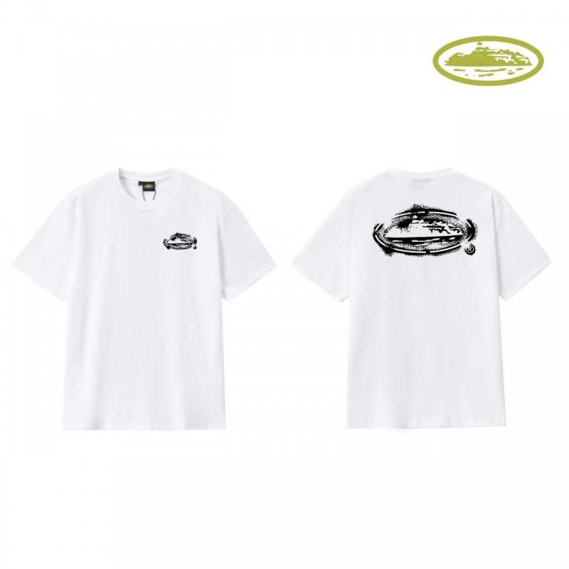 CORT Alcatraz Basic Short Sleeve T-Shirt Phantom Letter Print Couple Streetwear Teens