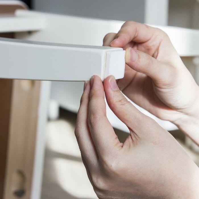 Relaxdays Patins en feutre lot de 240, autocollant, antidérapants, adhésifs, protection sol, différentes tailles, blanc