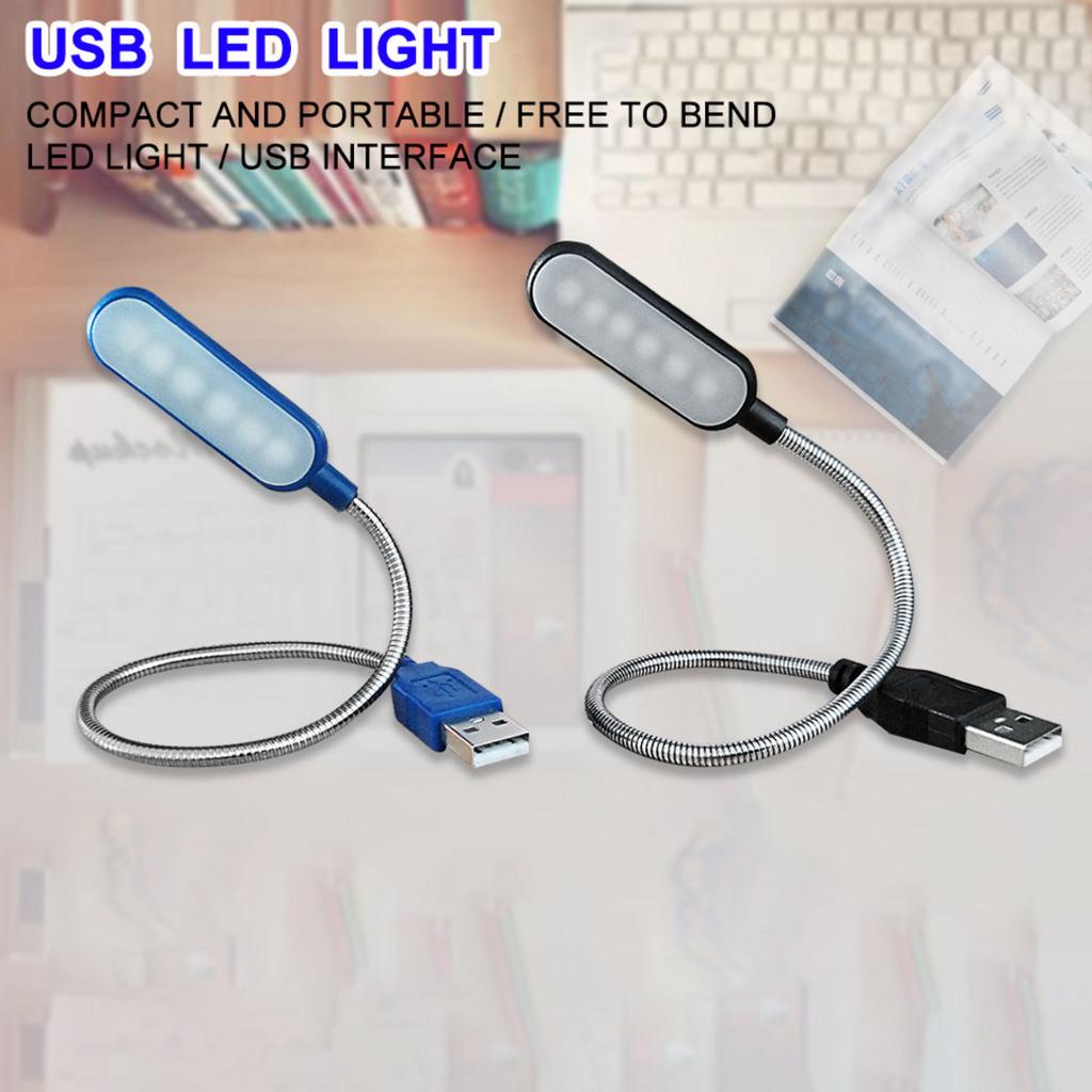 Simplicity Light Portable Notebook USB Lamp Laptop for Power Bank Reading USB 6leds Table Lamp LED PC Computer Flexible Mini Book Light