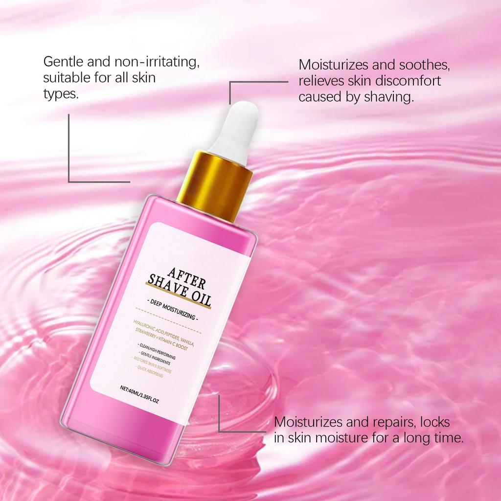 Масло после бритья с ароматом клубники Мягко увлажняет, смягчает и ухаживает за кожей 40 мл