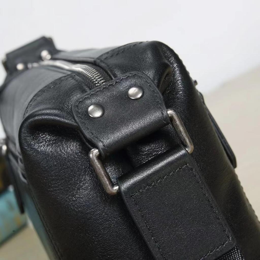 Genuine Leather Men's Crossbody Bag Shoulder Bag Casual Commuter Bag Head Layer Cowhide Shoulder Crossbody Bag