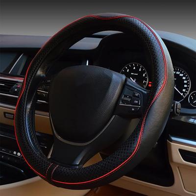 ESEWALAS Универсальная накидка на руль автомобиля, Нескользящая кожаная накидка на руль, Защитная накладка на руль в спортивном стиле, Аксессуары для интерьера автомобиля