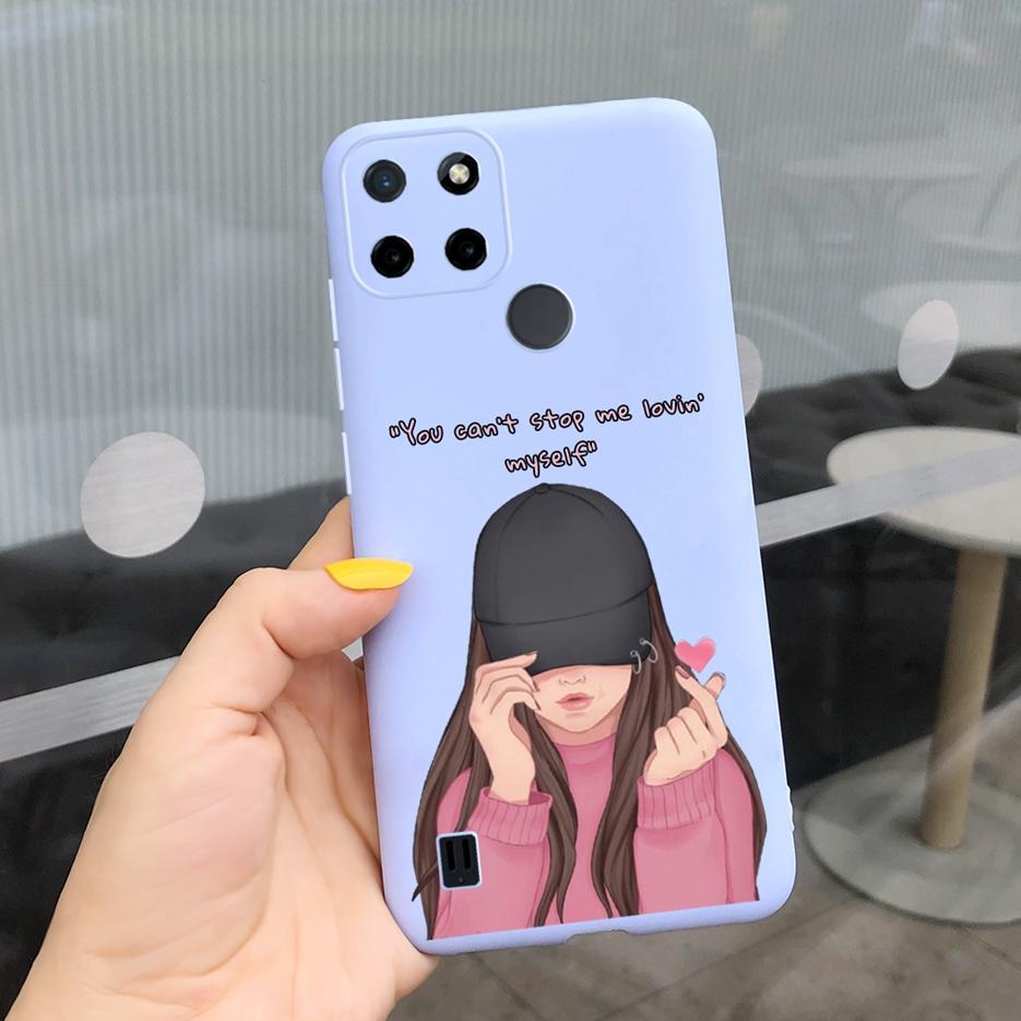 Чехол для Realme C21Y RMX3261 Милые подсолнухи Перо Мягкий силиконовый задний чехол для телефона Для Realme C21Y C 21 Y Чехлы Сумки RealmeC21Y
