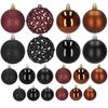 Елочные шары - SPRINGOS - 100 штук - Черный, Коричневый, Бордовый - Пластик - Элегантное украшение