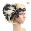Women Beaded Flapper Hair Accessories Rhinestone Sequin Performance Headwear Elastic Indian Vintage Masquerade Feather Headband