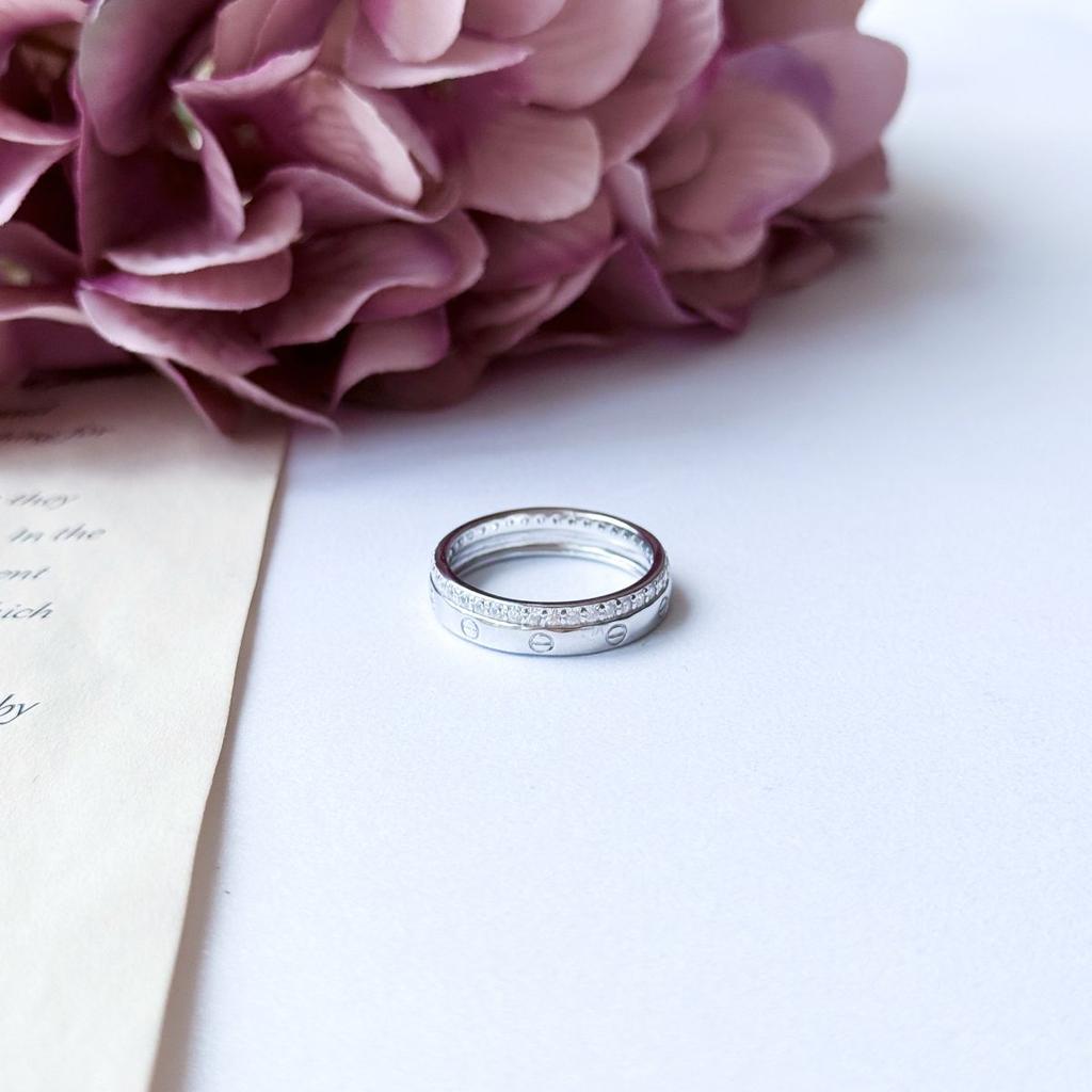 Silver Ring with Cubic Zirconia, Product Weight 3.28 G (2157243)