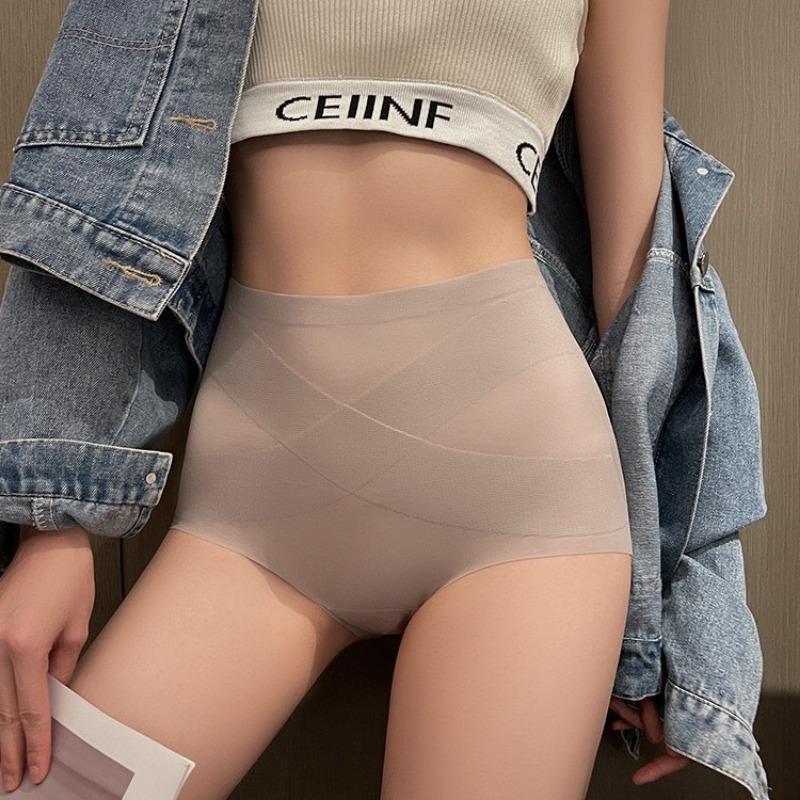 Легкие роскошные утягивающие трусы для живота, утягивающие бедра, антибактериальные трусы, бесследное нижнее белье с высокой талией для женщин, трусики