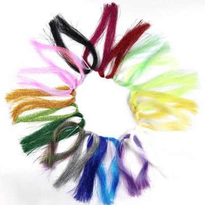 50 пакетов Fly Tying Flashabou, мишура, витые пряди для приманки, джиг-крючок, тройной флуоресцентный цвет, розовый, оранжевый, красный, синий, Rainbou