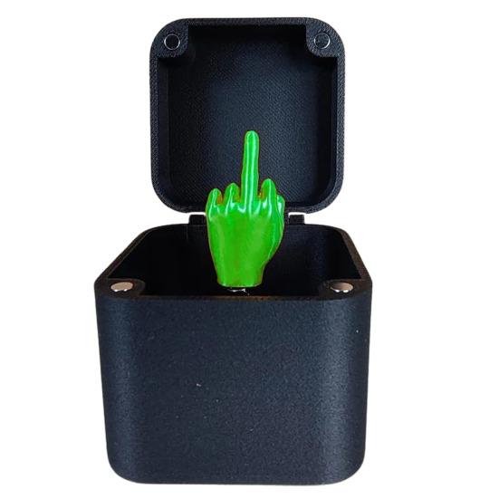 Раскладывающаяся коробка в виде среднего пальца, розыгрыш, сюрприз в виде среднего пальца, подарочная коробка, веселый средний палец