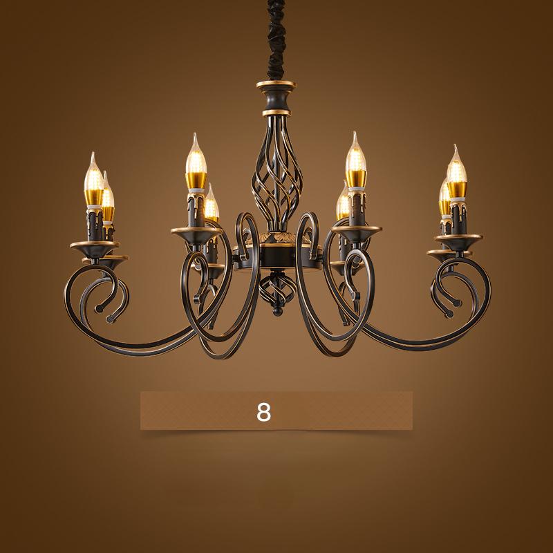 Простые светильники для гостиной в сельской местности, свет в стиле ретро, роскошный креативный кабинет в европейском стиле, люстра для спальни