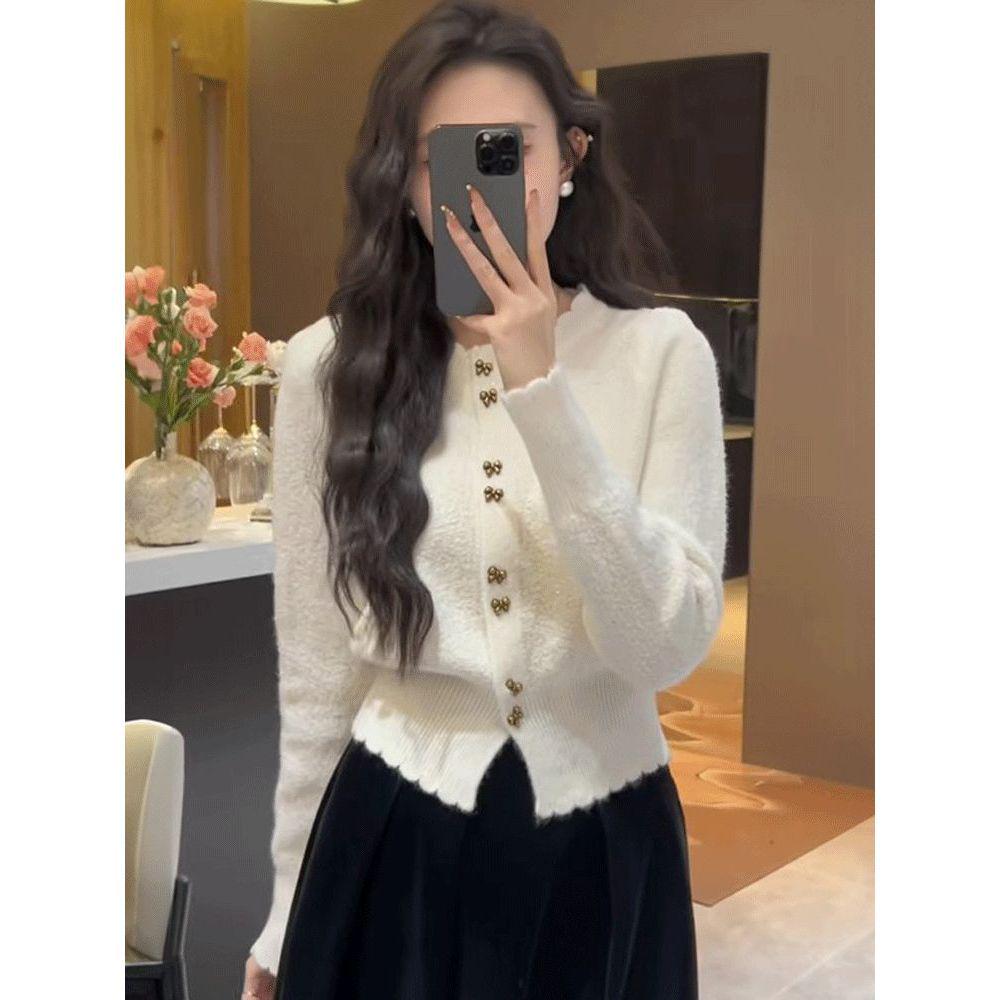 Женский короткий вязаный кардиган Fragrant Style - Верхняя одежда на осень/зиму