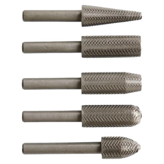 5 шт./компл., роторный напильник, эффективная нескользящая напильник из высокоуглеродистой стали, хорошая прочность, тисненый напильник для деревообработки