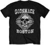 Rock Off Godsmack Boston Череп Официально Лицензированная Черная Мужская Футболка