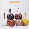 Genuine Leather Women's Wonton Bucket Handbag – Clutch, Shoulder Bag, Small Round Crossbody