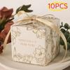 Квадратные Сладкие Подарочные Коробки 50 шт. Одноразовая Упаковка для Конфет для Свадебных Подарков, Дня Рождения, Рождества, Нового Года