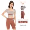 Yoga Sports Short-Sleeved Fitness Suit Super Elastic Shockproof Navel Quick-Drying