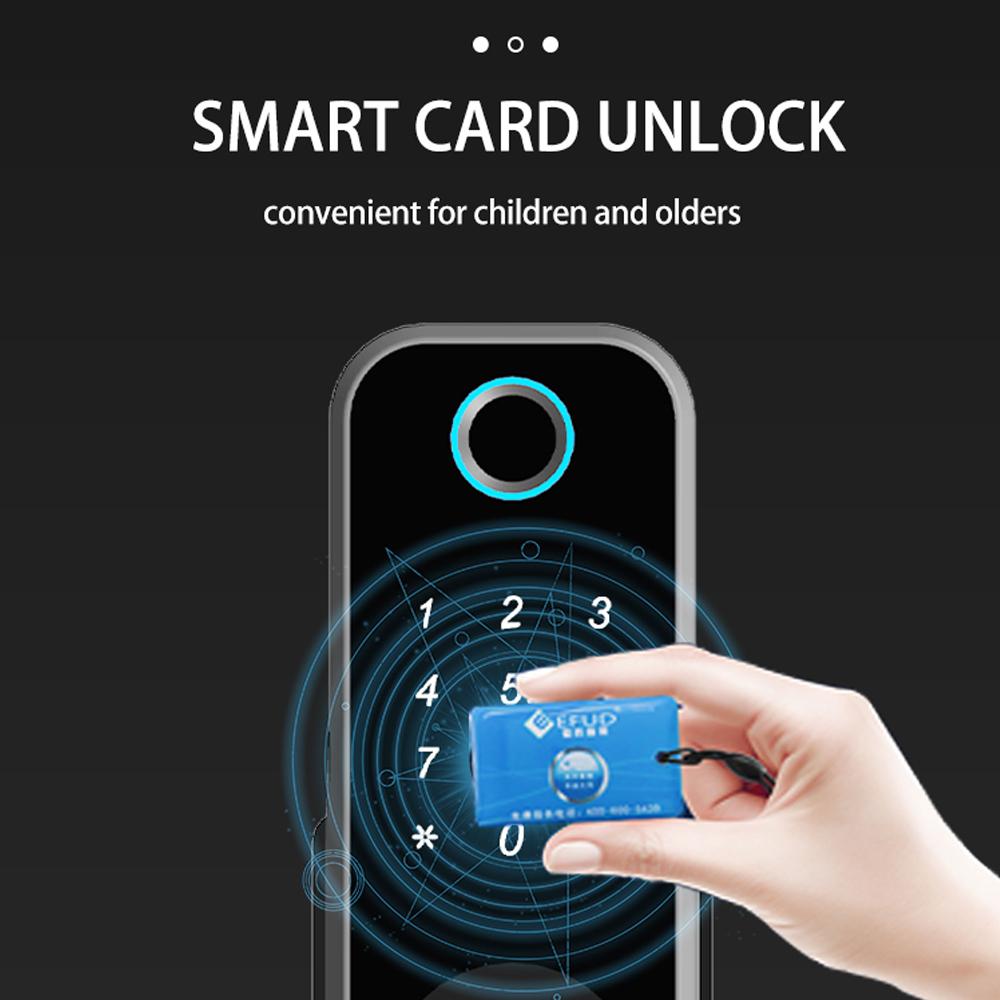 Smart Lock Keyless Entry Door Lock Anti-theft Biometric Password Door Lock Tuya App Remote