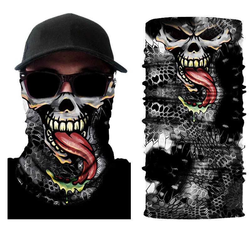 Горячая Распродажа Черепа Лица Шея Трубка Мужская Бандана Сменная Маска Для Лица Снуд 1 ШТ. Женский Волшебный Многофункциональный Открытый Унисекс Теплый Популярный Шарф
